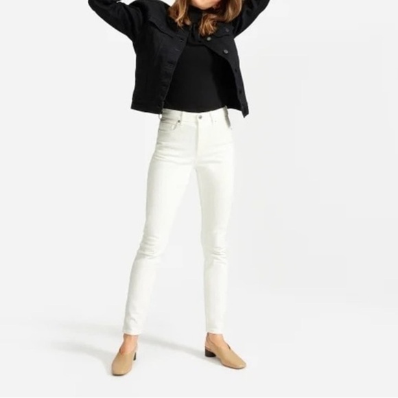 Everlane High Rise Skinny Ankle Jeans in Bone Cream Denim • 27 - Picture 2 of 9